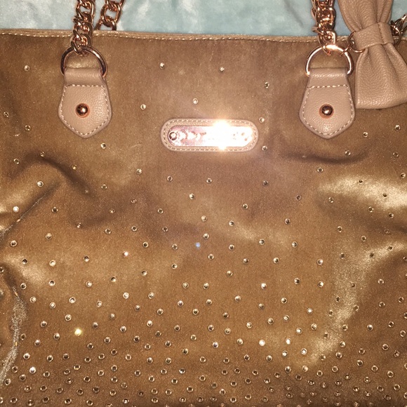Tan/Blush Betsey Johnson shoulder purse - Picture 3 of 6